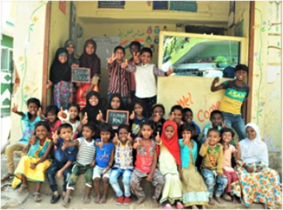Children at the partner school in India