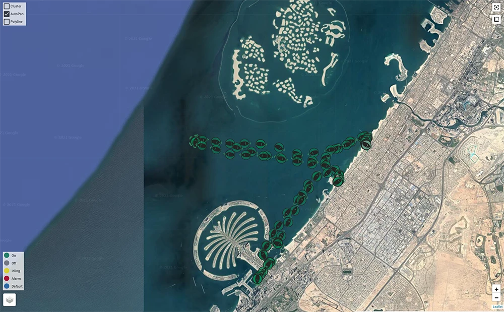 RAZRFLOAT boats and vessels monitoring map